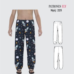 MOLDE PANTALON PIJAMA NIÑOS 225